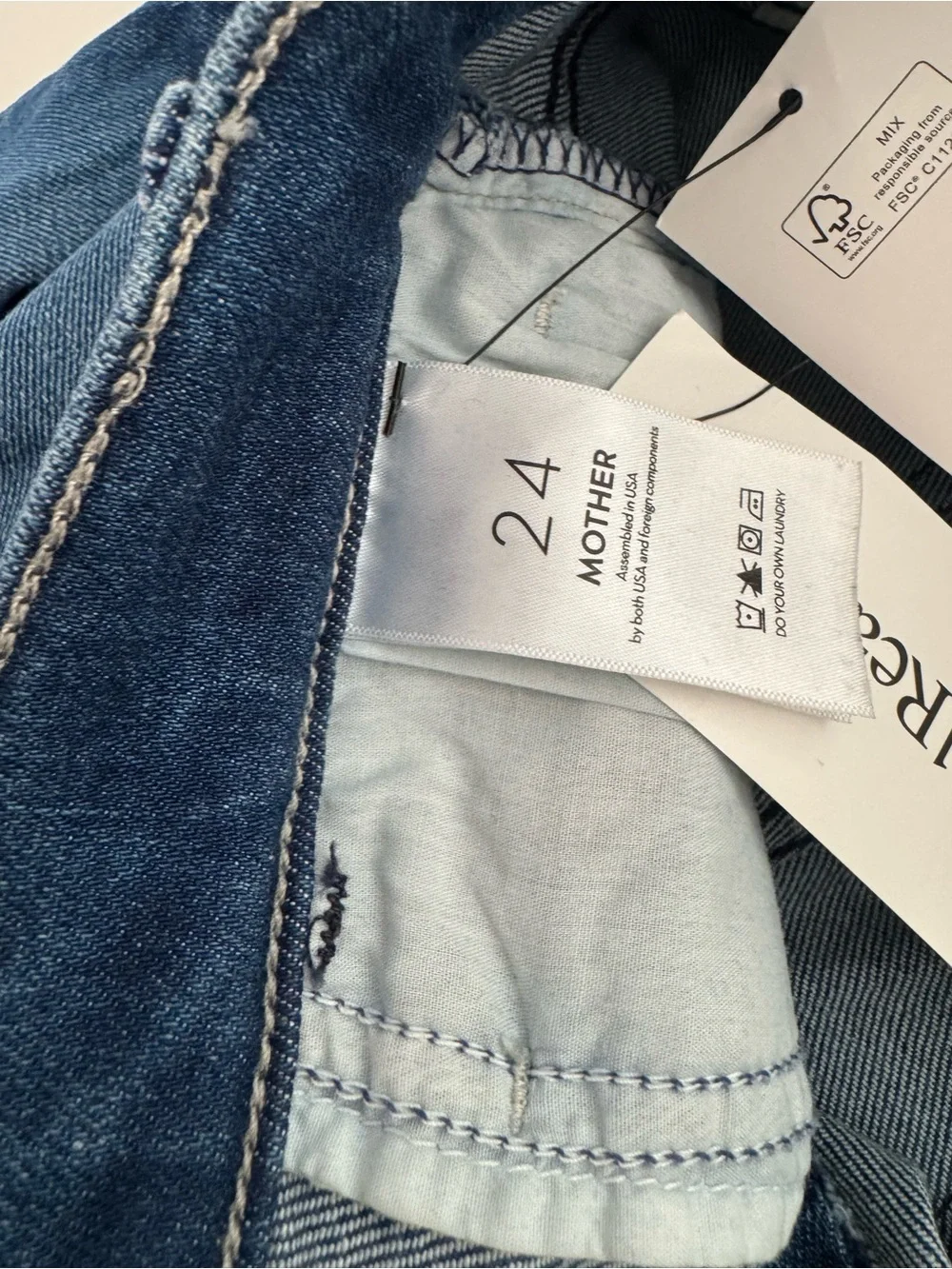 MOTHER Dark Indigo Straight-Leg High-Rise Jeans - Picture 7 of 10